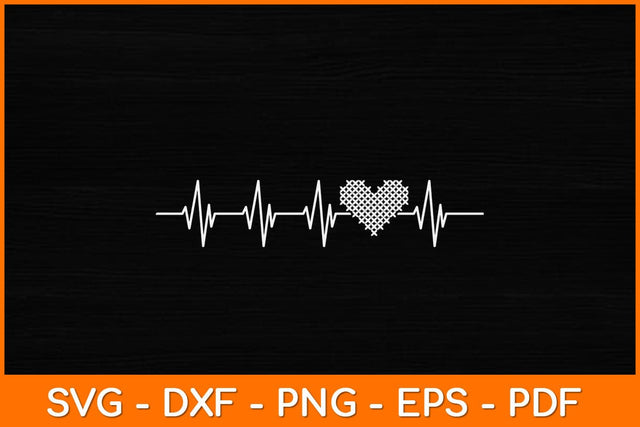 Cross Stitch Funny Heart Stitching Sewing Svg Design SVG artprintfile 