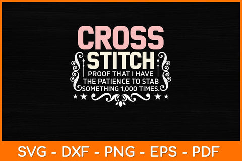 Cross Stitch Funny Sewing Quilting Stitching Svg Design SVG artprintfile 
