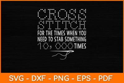 Cross Stitch Humor Needlepoint Funny Crafty Mom Svg Design SVG artprintfile 
