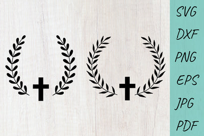 Cross svg, Cross Wreath, Monogram frame SVG Irina Ostapenko 