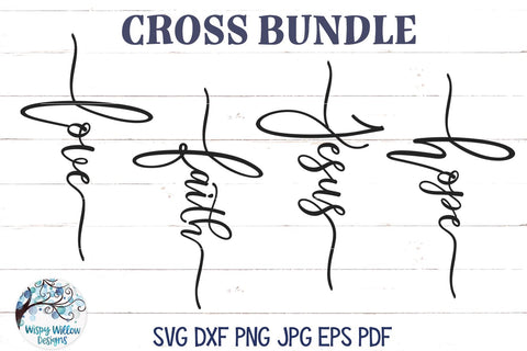 Cross SVG Cut File Bundle SVG Wispy Willow Designs 