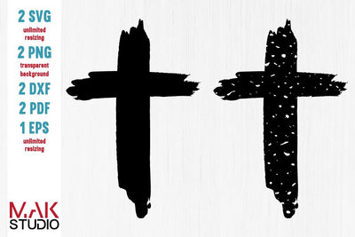 Cross svg, Grunge cross svg, Distressed cross svg, Christ svg, Easter svg, Cross tshirt svg SVG MAKStudion 