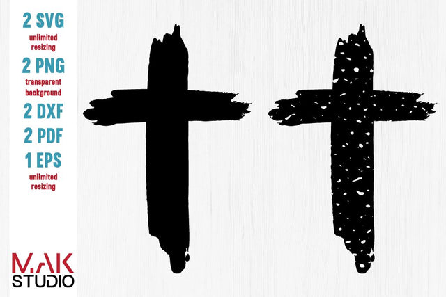 Cross svg, Grunge cross svg, Distressed cross svg, Christ svg, Easter svg, Cross tshirt svg SVG MAKStudion 