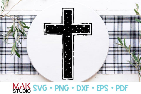 Cross svg Grunge cross svg Distressed cross svg Christ svg SVG MAKStudion 