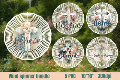 Cross Wind spinner Sublimation Bundle Sublimation Helga Art 