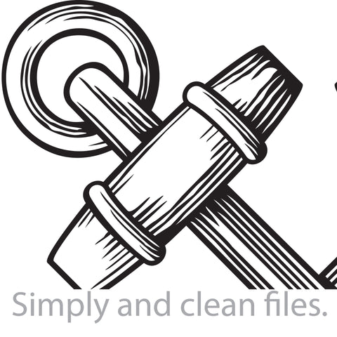 Crossed anchors SVG TribaliumArtSF 