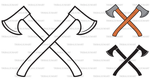 Crossed axes SVG TribaliumArtSF 