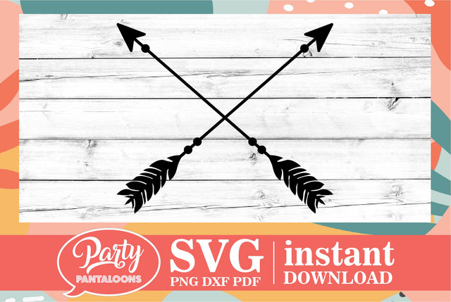 Crossed Boho Arrows SVG | Svg Dxf Png Pdf SVG Partypantaloons 