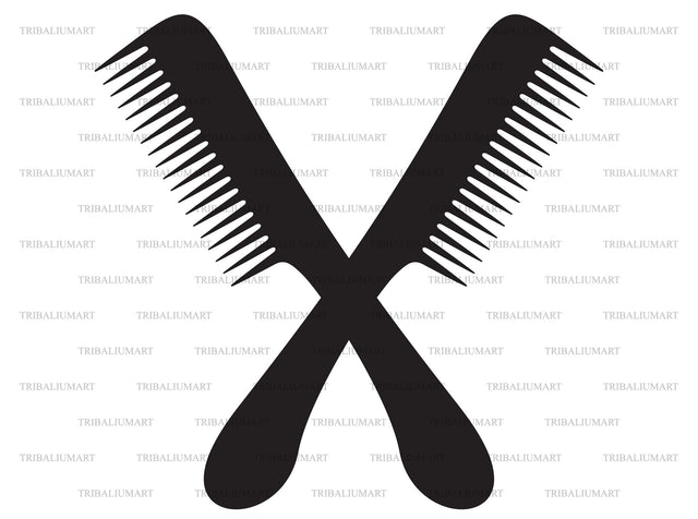Crossed combs SVG TribaliumArtSF 
