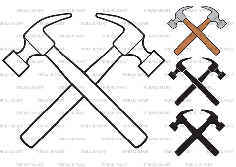 Crossed hammers SVG TribaliumArtSF 