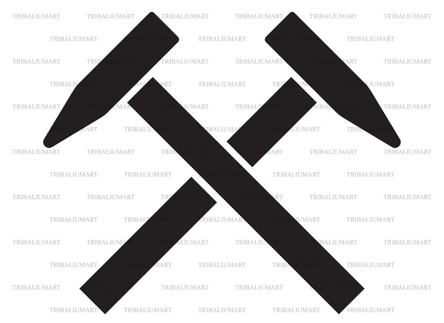 Crossed hammers SVG TribaliumArtSF 