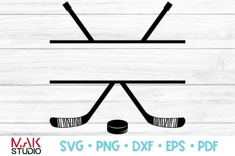 Crossed hockey sticks svg, Hockey monogram svg, Monogram hockey svg SVG MAKStudion 