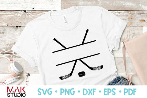 Crossed hockey sticks svg, Hockey monogram svg, Monogram hockey svg SVG MAKStudion 