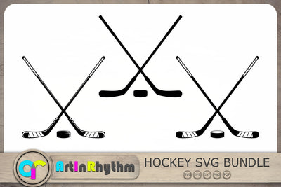 Crossed Hockey Sticks Svg, Hockey Svg, Hockey Stick Svg, Hockey Puck Svg, Ice Hockey Svg SVG Artinrhythm shop 