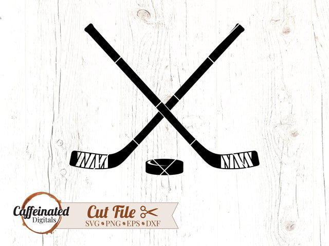 Crossed Hockey Sticks svg SVG Caffeinated SVGs 