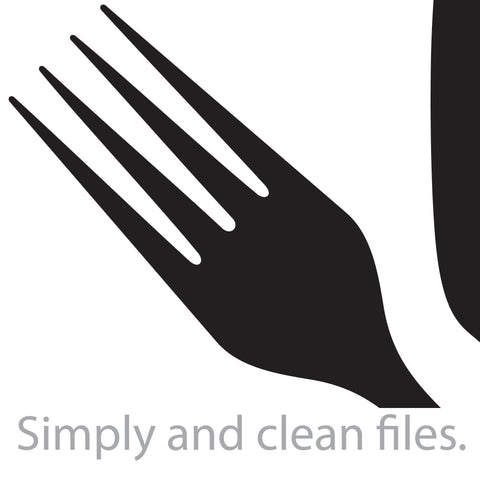 Crossed knife fork and spoon SVG TribaliumArtSF 