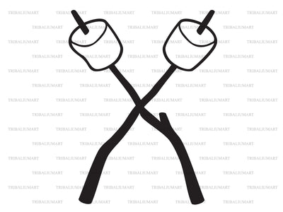 Crossed Marshmallow SVG TribaliumArtSF 
