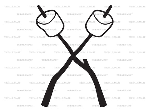 Crossed Marshmallow SVG TribaliumArtSF 