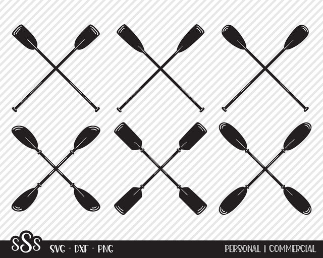 Crossed Paddle Bundle | Outdoor SVG SVG Texas Southern Cuts 