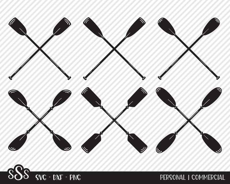 Crossed Paddle Bundle | Outdoor SVG SVG Texas Southern Cuts 