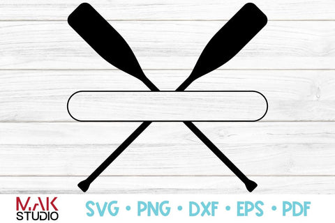 Crossed paddles svg, Crossed paddles monogram svg, Paddles monogram svg SVG MAKStudion 