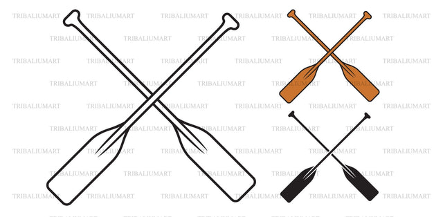 Crossed paddles SVG TribaliumArtSF 