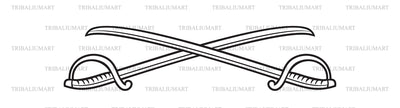 Crossed sabers SVG TribaliumArtSF 
