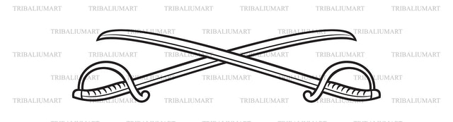 Crossed sabers SVG TribaliumArtSF 