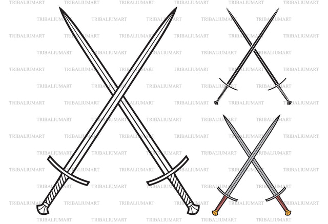 Crossed swords SVG TribaliumArtSF 