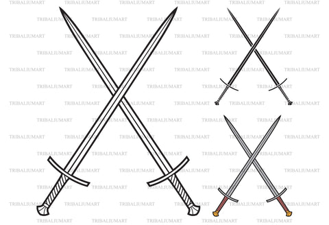 Crossed swords SVG TribaliumArtSF 