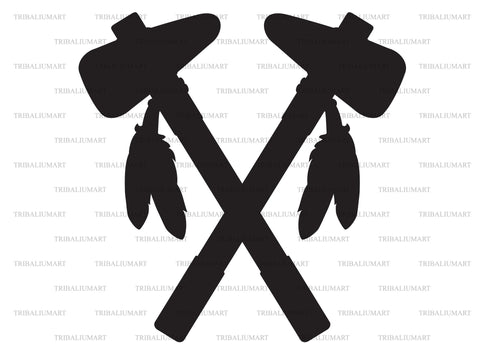 Crossed Tomahawks SVG TribaliumArtSF 