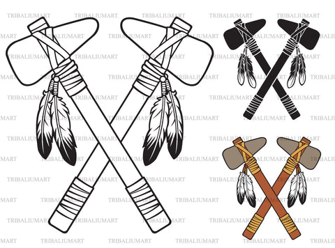 Crossed Tomahawks SVG TribaliumArtSF 