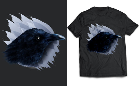 Crow Bird T-Shirt Design SVG naemmiah021 