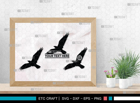 Crow Monogram, Crow Silhouette, Crow SVG, Raven Svg, Blackbird Svg, Crows Svg, SB00248 SVG ETC Craft 