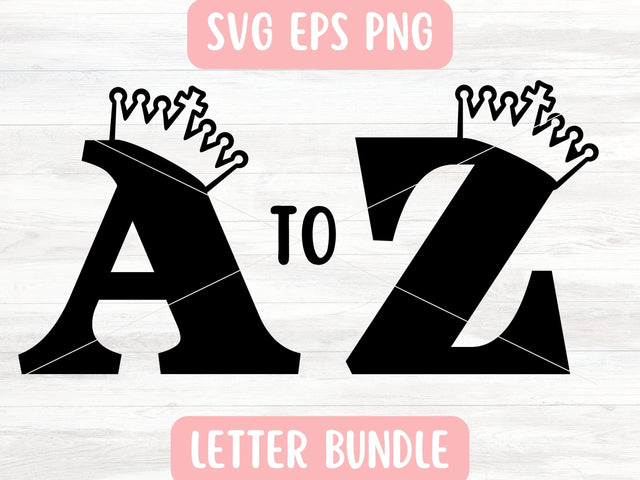 Crown Alphabet SVG Bundle for Cricut or Silhouette SVG Apple Grove Designs 