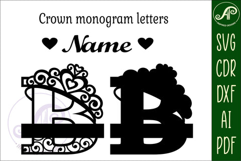 Crown capital Monogram letter B SVG SVG APInspireddesigns 