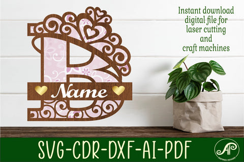 Crown capital Monogram letter B SVG SVG APInspireddesigns 