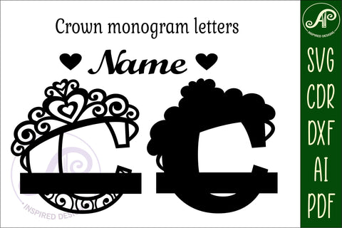 Crown capital monogram letter C SVG SVG APInspireddesigns 