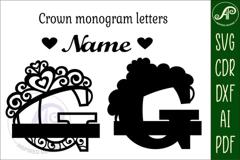Crown capital monogram letter G SVG SVG APInspireddesigns 