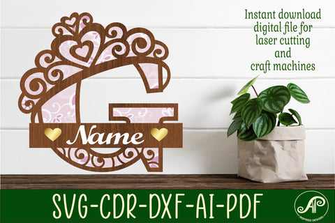 Crown capital monogram letter G SVG SVG APInspireddesigns 