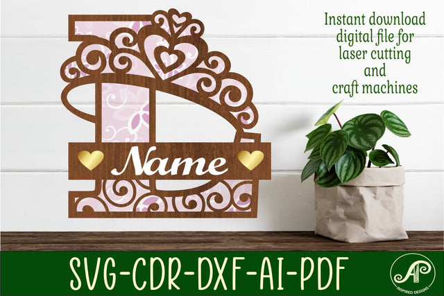 Crown capital monogram letter L SVG SVG APInspireddesigns 