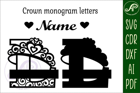 Crown capital monogram letter L SVG SVG APInspireddesigns 