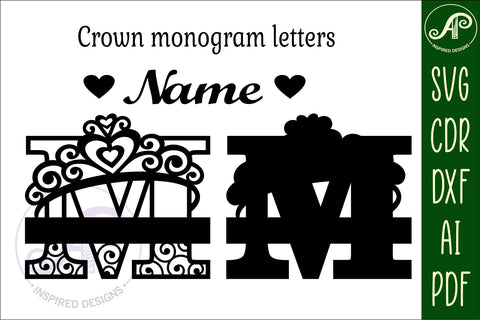 Crown capital monogram letter M SVG SVG APInspireddesigns 