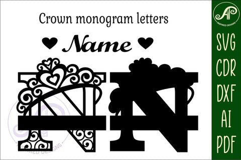 Crown capital monogram letter N SVG SVG APInspireddesigns 