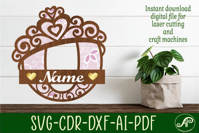 Crown capital monogram letter O SVG SVG APInspireddesigns 