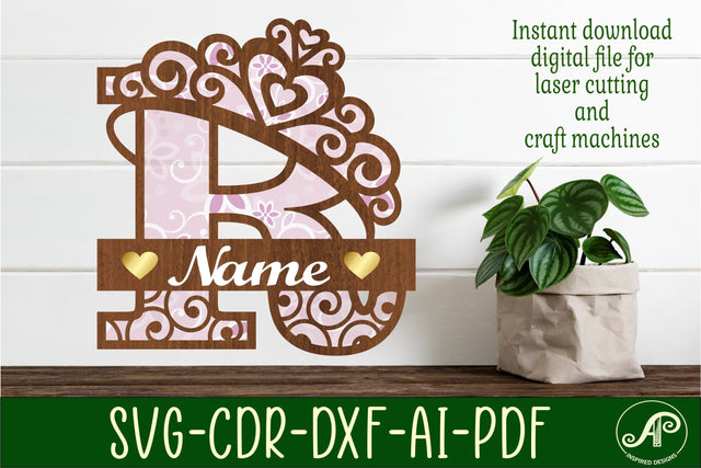 Crown capital monogram letter R SVG SVG APInspireddesigns 