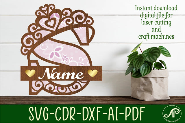 Crown capital monogram letter S SVG SVG APInspireddesigns 