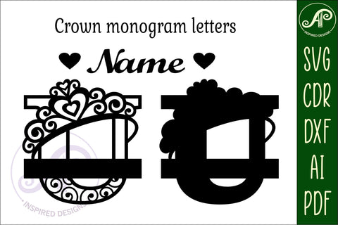 Crown capital monogram letter U SVG SVG APInspireddesigns 