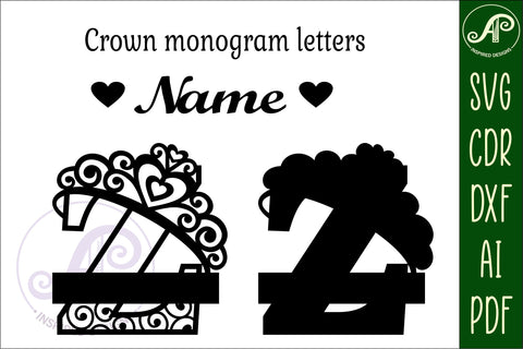Crown capital monogram letter Z SVG SVG APInspireddesigns 