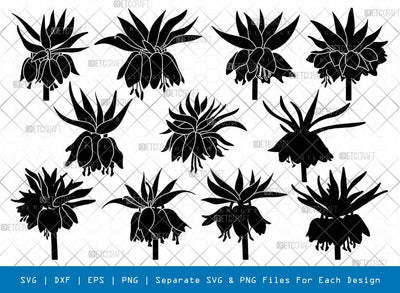 Crown Imperial Flower Silhouette, Imperial Flower SVG, Flower Svg, Crown Imperial Svg, Spring Svg, Imperial Flower Bundle, SB00845 SVG ETC Craft 